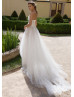 Sweetheart Corset Beaded French Lace Wedding Dress